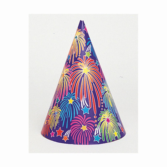 Feesthoedjes Assorti 25,6cm 8st van Unique koop je bij Partywinkel