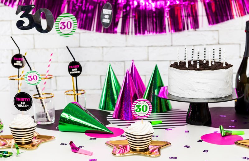 Feesthoedjes Holografisch Glitter 16cm 20st van Partydeco koop je bij Partywinkel