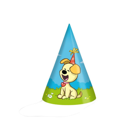 Feesthoedjes Woezel & Pip 18cm 6 stuks van Haza Witbaard koop je bij Partywinkel