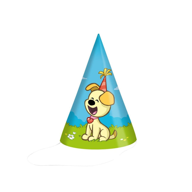 Feesthoedjes Woezel & Pip 18cm 6 stuks van Haza Witbaard koop je bij Partywinkel