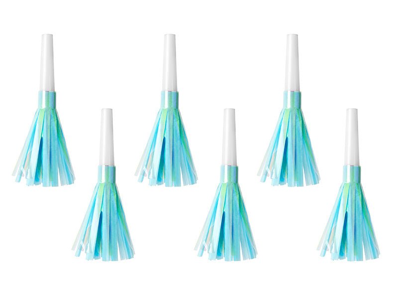 Feesttoeters Blauw 6st van Partydeco koop je bij Partywinkel