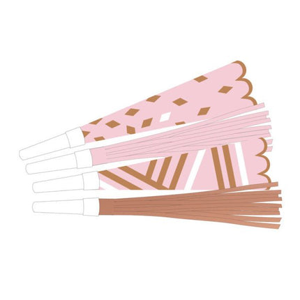 Feesttoeters Roze 22,5cm 8st van Riethmueller koop je bij Partywinkel