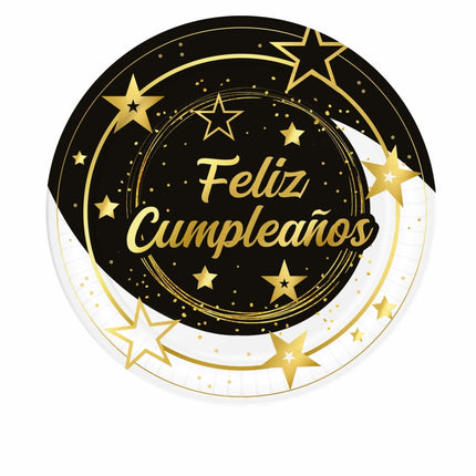 Feliz Cumpleanos Borden 23cm 6st van Fiestas Guirca koop je bij Partywinkel
