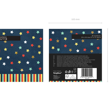 Star Napkins 33cm 12pcs