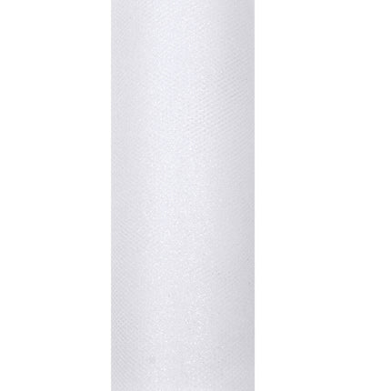White Tulle Roll Glitter 15cm 9m