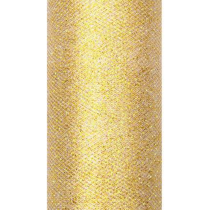 Gold Tulle Roll Glitter 15cm 9m