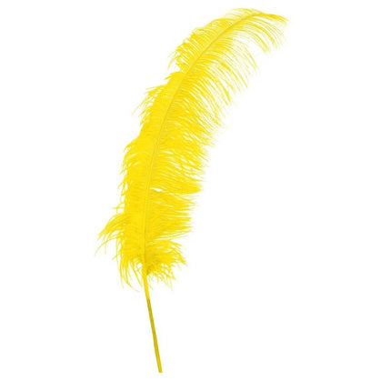 Yellow Ostrich Feathers 50cm 12pcs