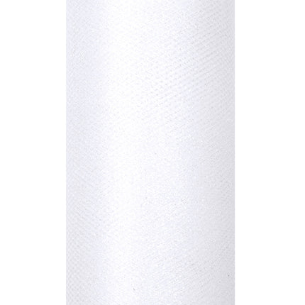 White Tulle Roll Glitter 15cm 9m