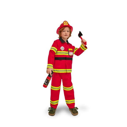Brandweerman Kostuum Rood Kind 3 delig van Partydeco koop je bij Partywinkel