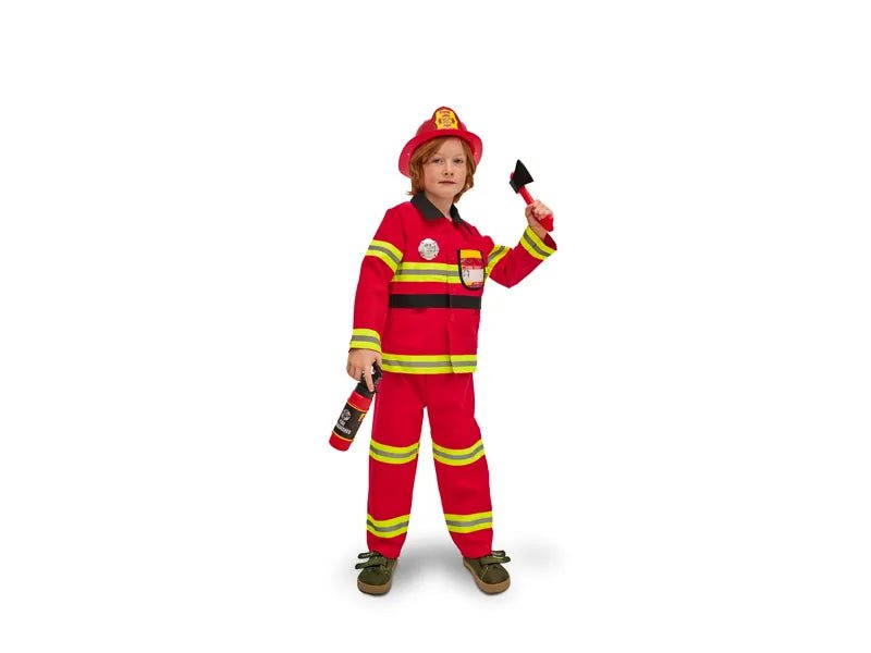 Brandweerman Kostuum Rood Kind 3 delig van Partydeco koop je bij Partywinkel