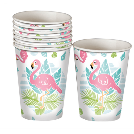 Flamingo Bekers 250ml 8st van Fiestas Guirca koop je bij Partywinkel