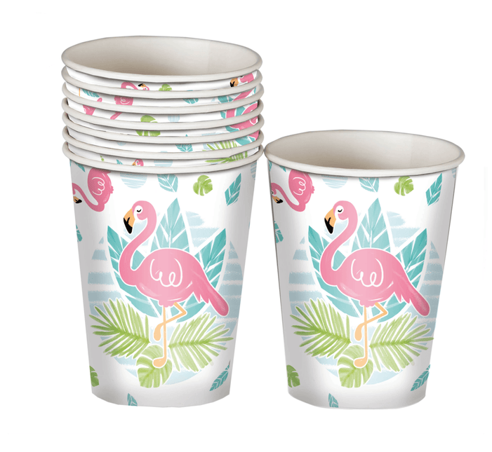 Flamingo Bekers 250ml 8st van Fiestas Guirca koop je bij Partywinkel