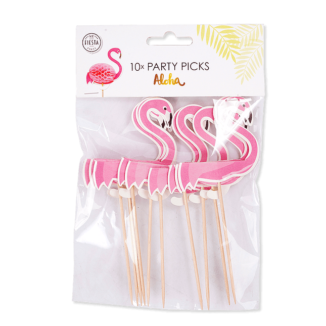 Flamingo Cocktailprikkers 6cm 10st van WeFiesta koop je bij Partywinkel