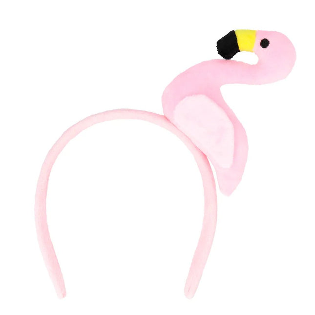 Flamingo Haarband Pluche van Boland koop je bij Partywinkel