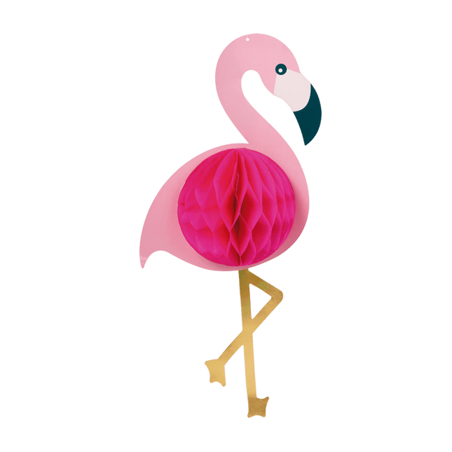 Flamingo Honeycomb Roze 52cm van WeFiesta koop je bij Partywinkel
