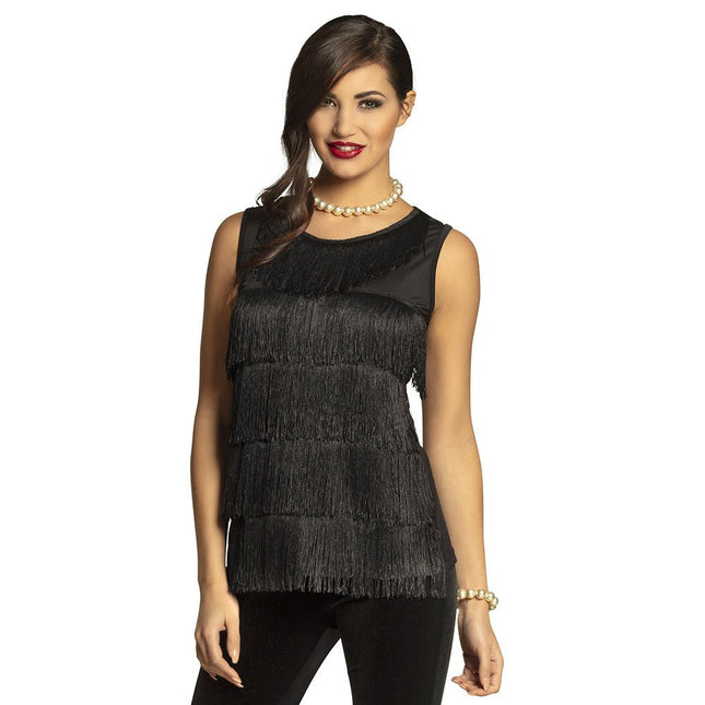 Flapper Top Dames Zwart van Boland koop je bij Partywinkel
