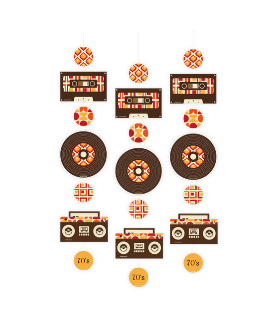Flower Power Hangdecoratie 1,2m 3st van Paper Dreams koop je bij Partywinkel