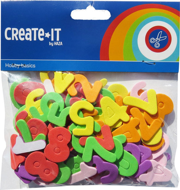 Foam Cijfers 100st van Haza Witbaard koop je bij Partywinkel