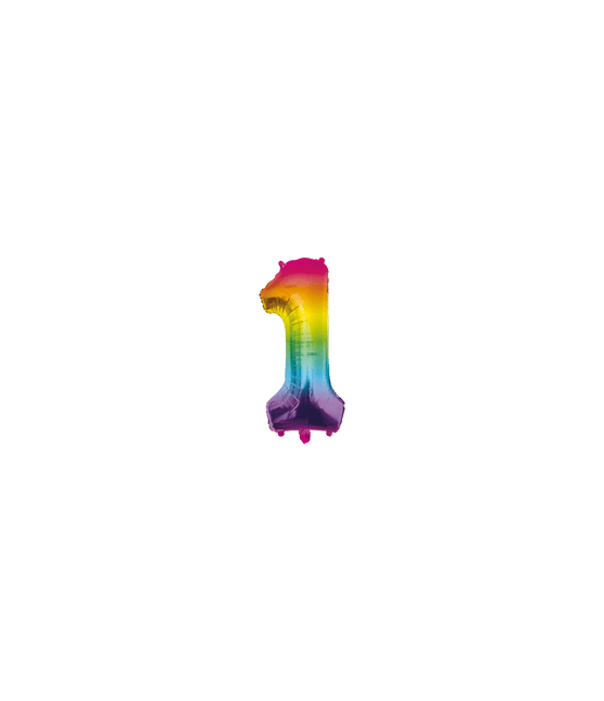 Foil Balloon 40 cm - no.1 Rainbow van Paper Dreams koop je bij Partywinkel
