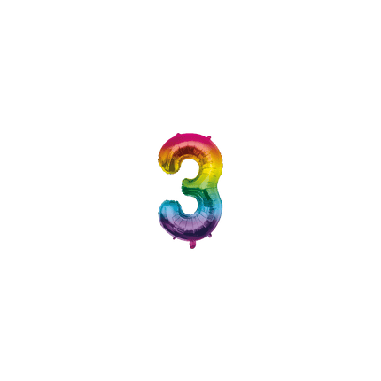 Foil Balloon 40 cm - no.3 Rainbow van Paper Dreams koop je bij Partywinkel