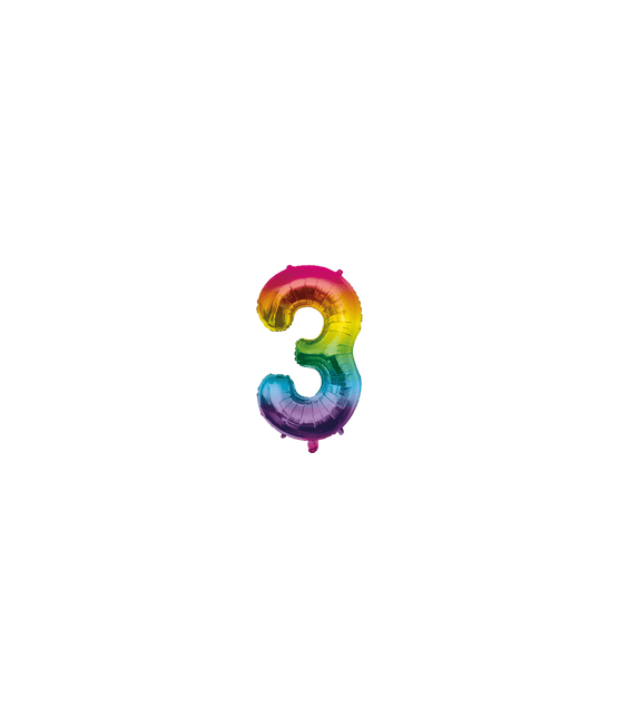 Foil Balloon 40 cm - no.3 Rainbow van Paper Dreams koop je bij Partywinkel