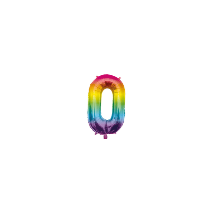 Folie Ballon 40cm 0 Regenboog van Paper Dreams koop je bij Partywinkel