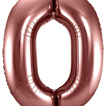 Folie Ballon Cijfer 0 Brons XL 86cm leeg van Folat koop je bij Partywinkel