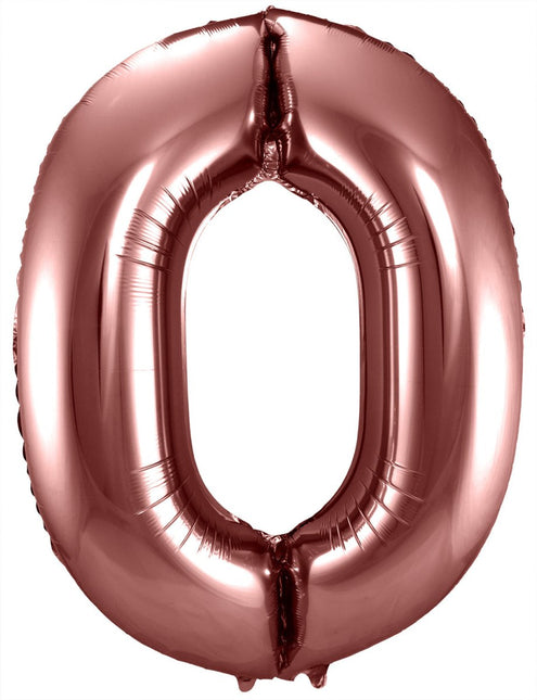 Folie Ballon Cijfer 0 Brons XL 86cm leeg van Folat koop je bij Partywinkel