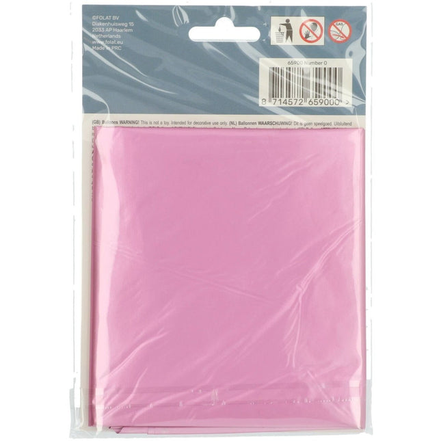 Folie Ballon Cijfer 0 Mat Roze XL 86cm leeg van Folat koop je bij Partywinkel