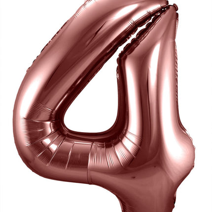Folie Ballon Cijfer 4 Brons XL 86cm leeg van Folat koop je bij Partywinkel