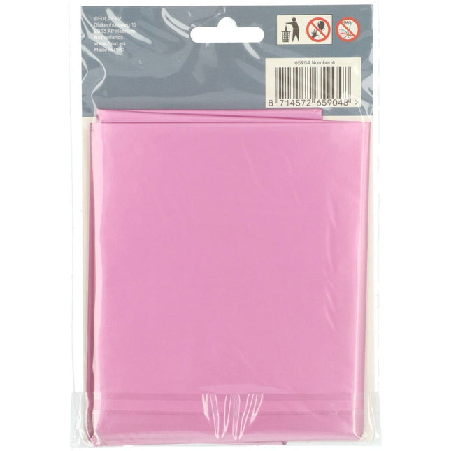 Folie Ballon Cijfer 4 Mat Roze XL 86cm leeg van Folat koop je bij Partywinkel