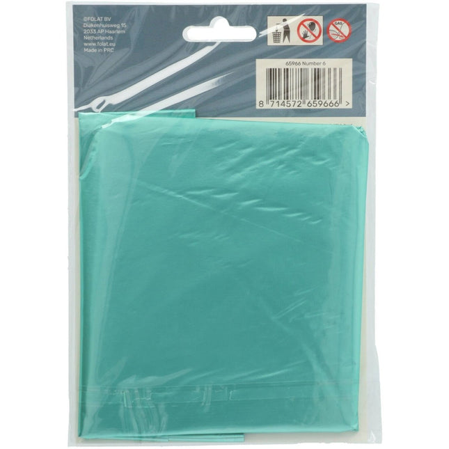Folie Ballon Cijfer 6 Pastel Mintgroen XL 86cm leeg van Folat koop je bij Partywinkel
