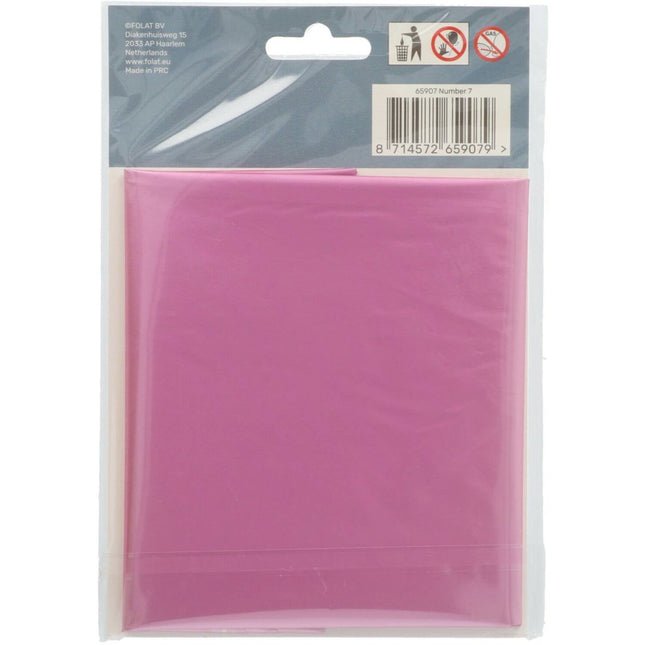 Folie Ballon Cijfer 7 Mat Roze XL 86cm leeg van Folat koop je bij Partywinkel
