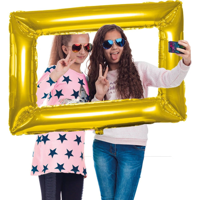 Folie Ballon Fotolijst Goud 85cm van Folat koop je bij Partywinkel