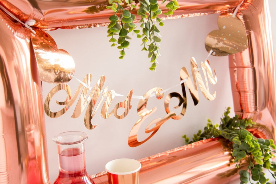 Folie Ballon Fotolijst Rose Goud 85cm van Folat koop je bij Partywinkel