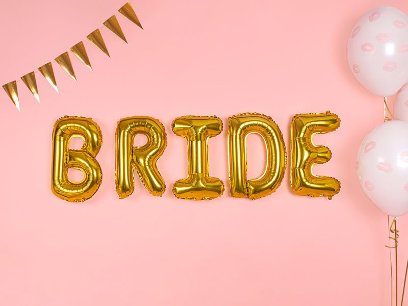 Folie Ballon Letter E Goud Leeg 35cm van Partydeco koop je bij Partywinkel