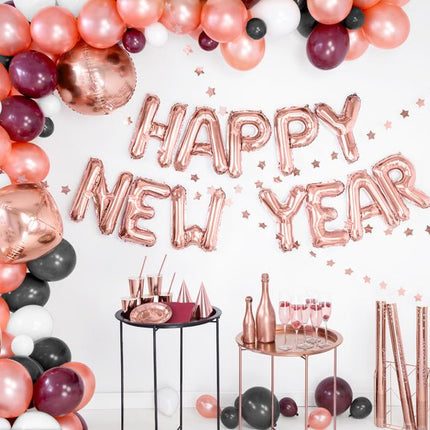 Folie Ballon Letter E Rose Goud Leeg 35cm van Partydeco koop je bij Partywinkel
