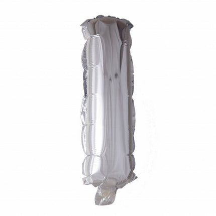 Folie Ballon Letter I Zilver 41cm met Rietje van WeFiesta koop je bij Partywinkel