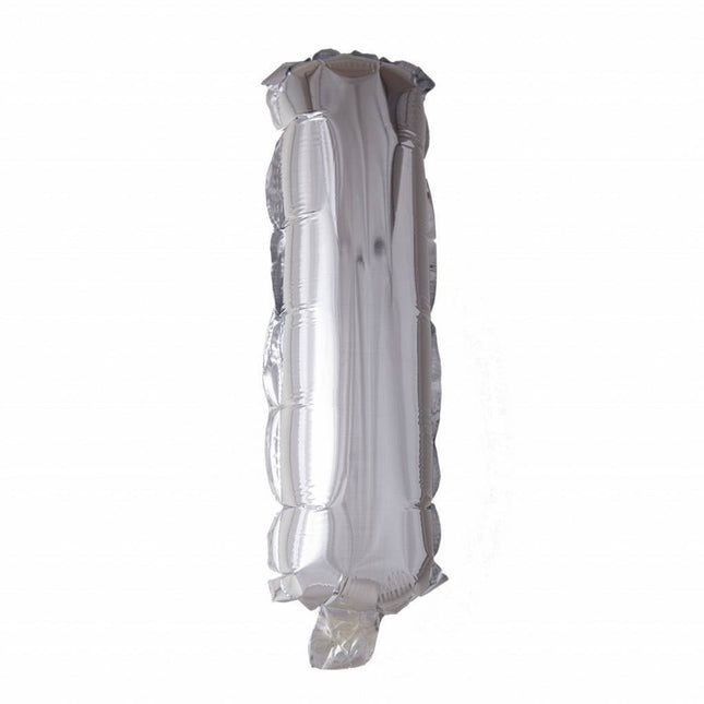 Folie Ballon Letter I Zilver 41cm met Rietje van WeFiesta koop je bij Partywinkel
