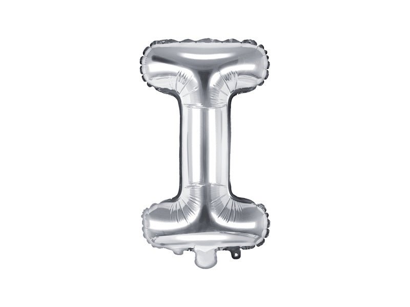Folie Ballon Letter I Zilver Leeg 35cm van Partydeco koop je bij Partywinkel