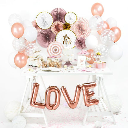 Folie Ballon Letter L Rose Goud Leeg 35cm van Partydeco koop je bij Partywinkel