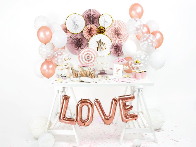 Folie Ballon Letter L Rose Goud Leeg 35cm van Partydeco koop je bij Partywinkel