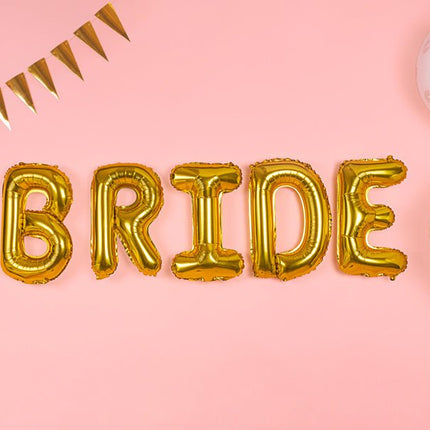 Folie Ballon Letter R Goud Leeg 35cm van Partydeco koop je bij Partywinkel