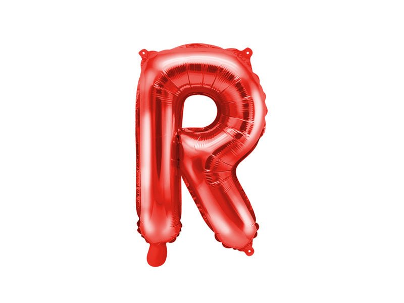 Folie Ballon Letter R Rood Leeg 35cm van Partydeco koop je bij Partywinkel
