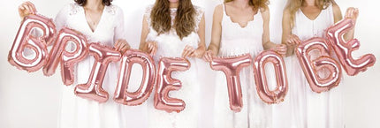Folie Ballon Letter R Rose Goud Leeg 35cm van Partydeco koop je bij Partywinkel