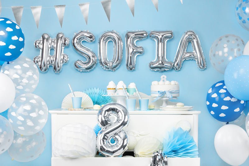 Folie Ballon Letter S Zilver Leeg 35cm van Partydeco koop je bij Partywinkel