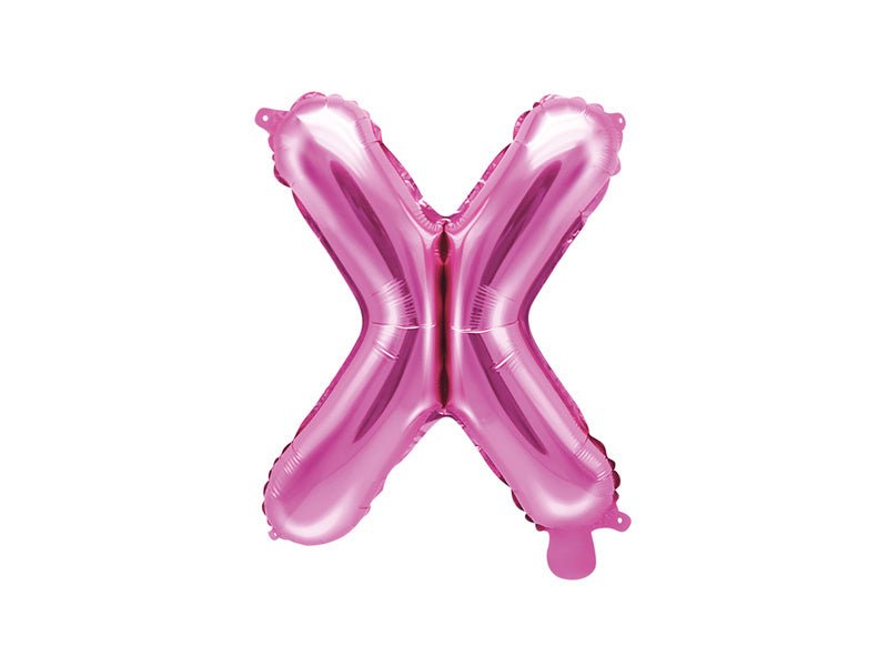 Folie Ballon Letter X Roze Leeg 35cm van Partydeco koop je bij Partywinkel