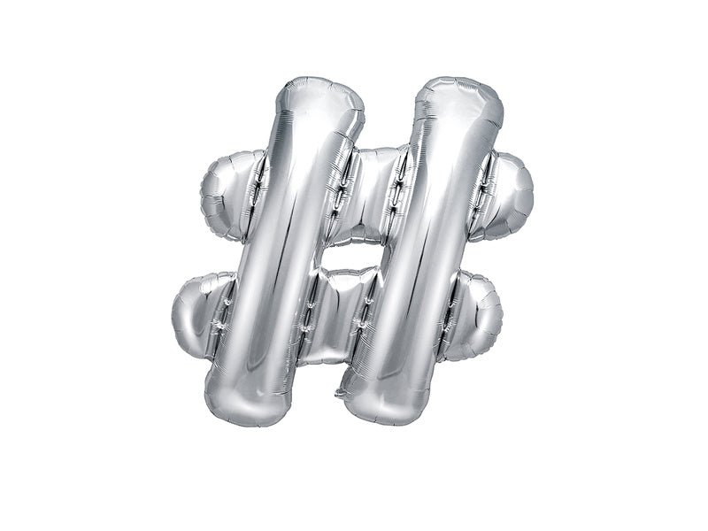 Folie Ballon Letter  Zilver Leeg 35cm van Partydeco koop je bij Partywinkel