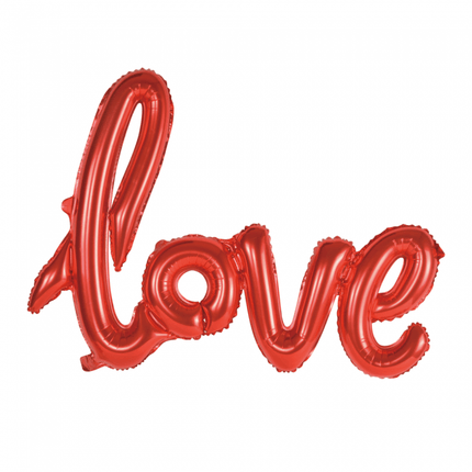 Folie Ballon Love Rood 1,19m leeg van WeFiesta koop je bij Partywinkel
