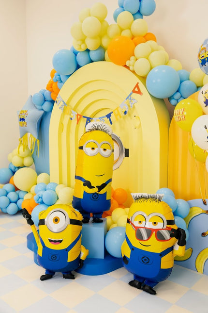 Folie Ballon Minions Geel Blauw 72cm Leeg van Partydeco koop je bij Partywinkel